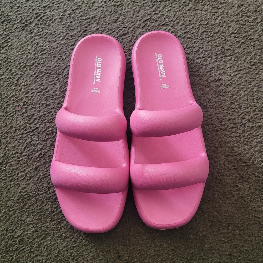 Old Navy Double Strap Slide Sandals (Pink)